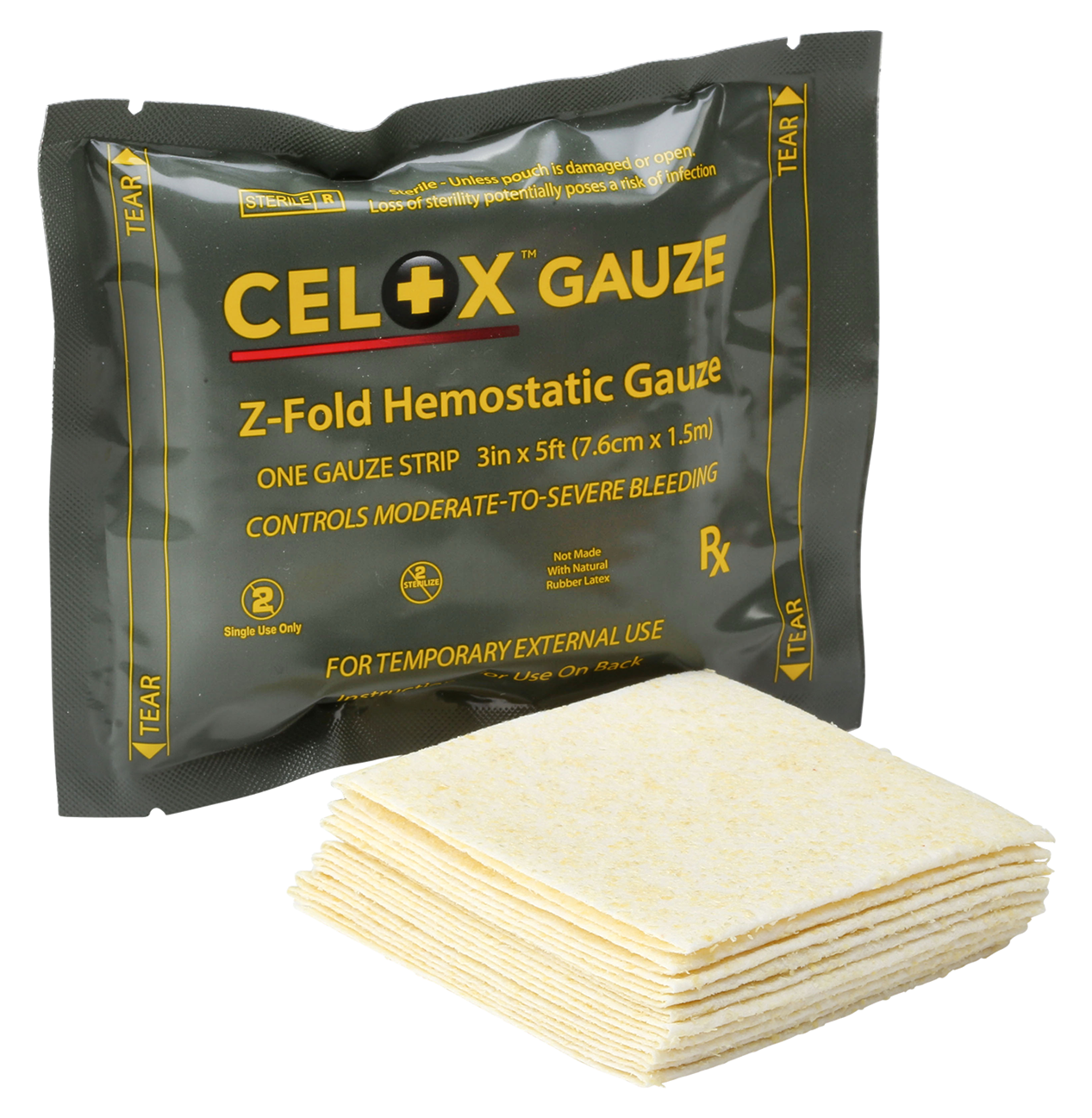 Celox Z-Fold Hemostatic Gauze